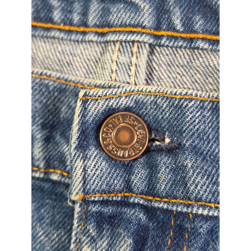 Vintage Levis 20517-0217 517 Jeans 42x30 Blue Orange Tab Bootcut USA 90s Denim - Picture 11 of 15